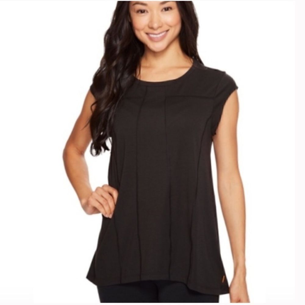 Lucy workout tank muscle tee cap sleeve with split back size XS